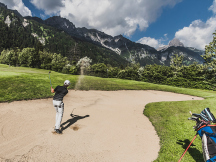 Perfekter Abschlag am Golfplatz Bludenz-Braz